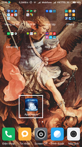 Truy cập ứng dụng App Freezer