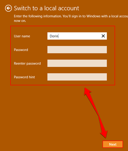 Bỏ trống tại hộp thoại khai báo mật khẩu mới và bấm Next để tiếp tục Bỏ trống tại hộp thoại khai báo mật khẩu mới và bấm Next để tiếp tục