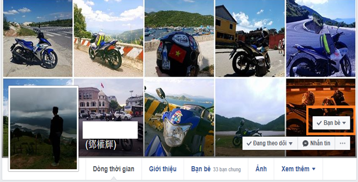 Bạn rê chuột vào mục “Bạn bè” ở góc bên phải phía trên.