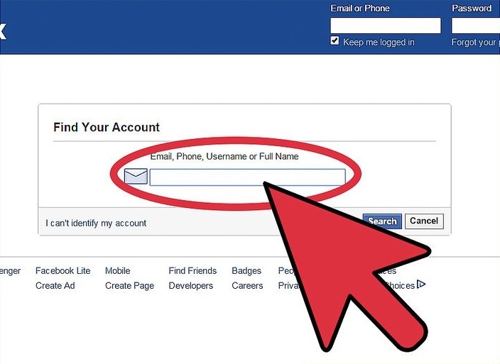 Điền vào địa chỉ email hoặc số điện thoại, tên đăng nhập, hoặc họ tên