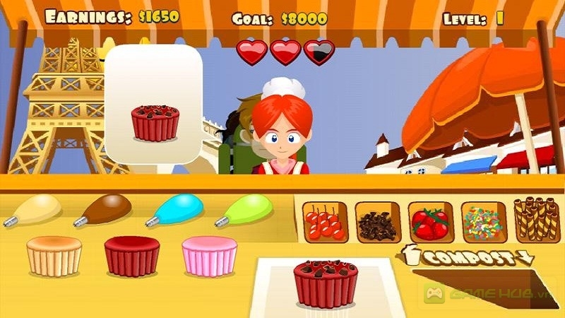 Cupcake Stand - Game bé tập nấu ăn