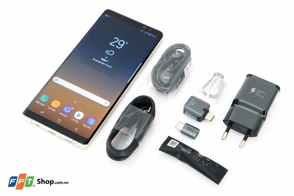 Khui hộp galaxy note8 chính hãng tại Việt Nam