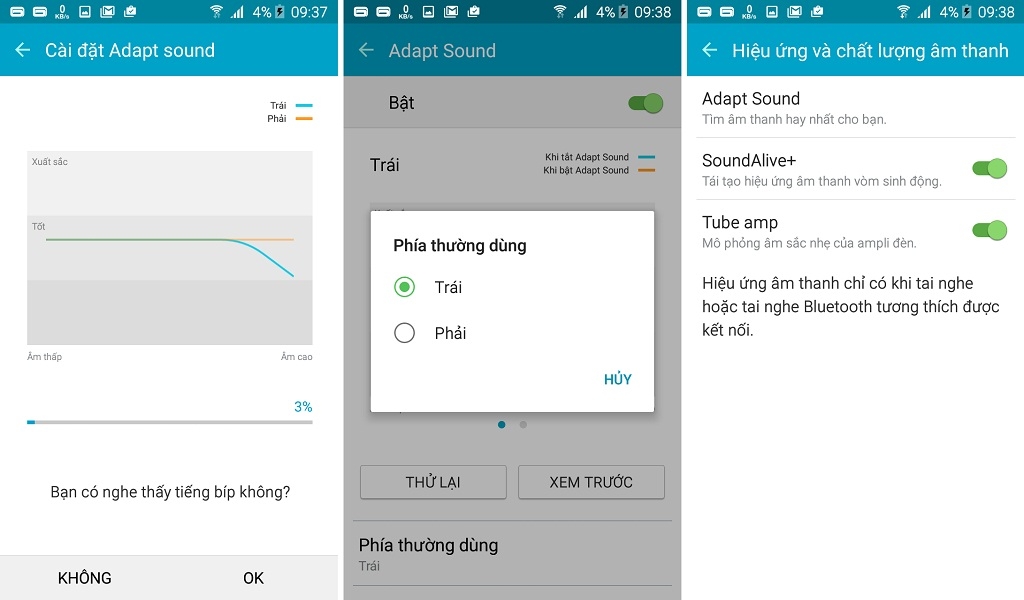 Tùy chỉnh hiệu ứng, chất lượng âm thanh trên Galaxy On7