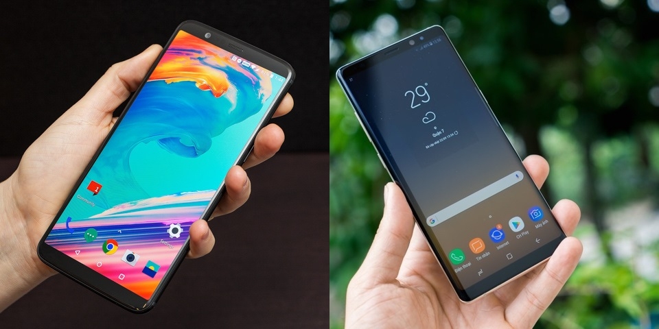 So sánh thông số Galaxy Note 8 và OnePlus 5T (ảnh 1)