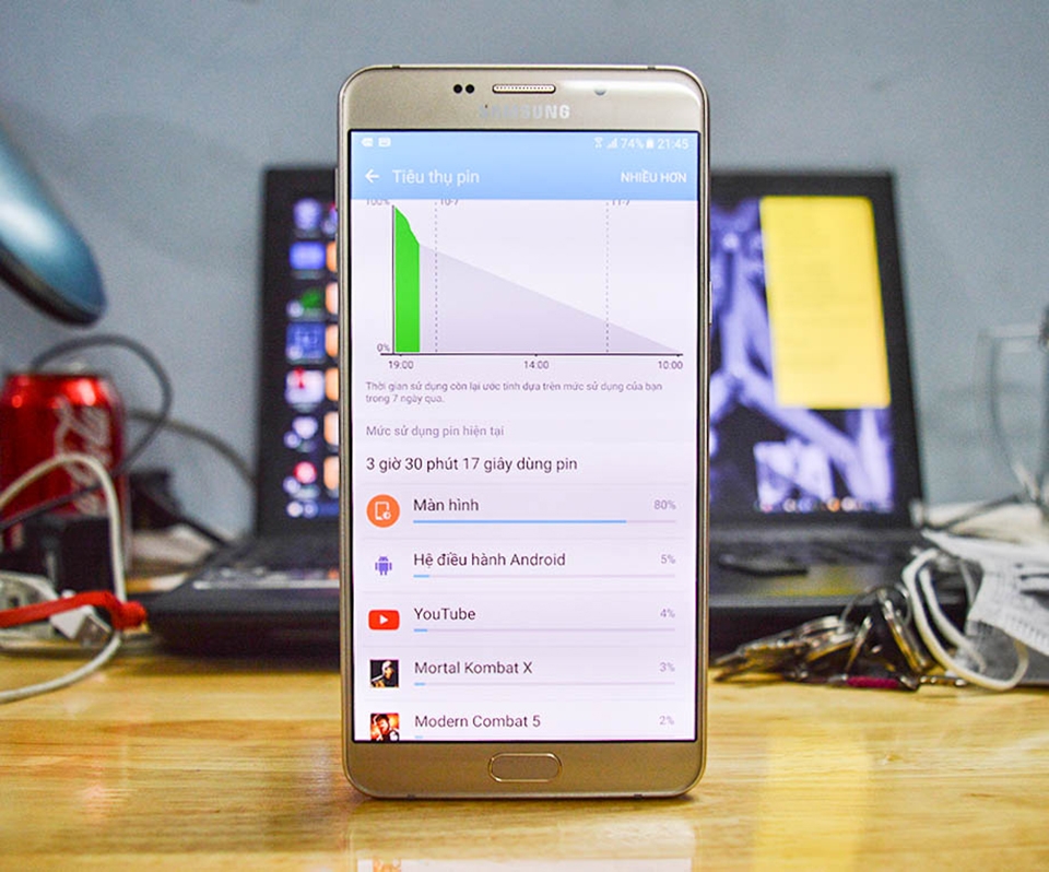 Đánh giá thời lượng pin Samsung Galaxy A9 Pro: Xài hoài không hết