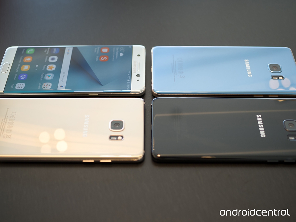Hình ảnh 4 màu thực tế của Samsung Galaxy Note 7 mới ra mắt