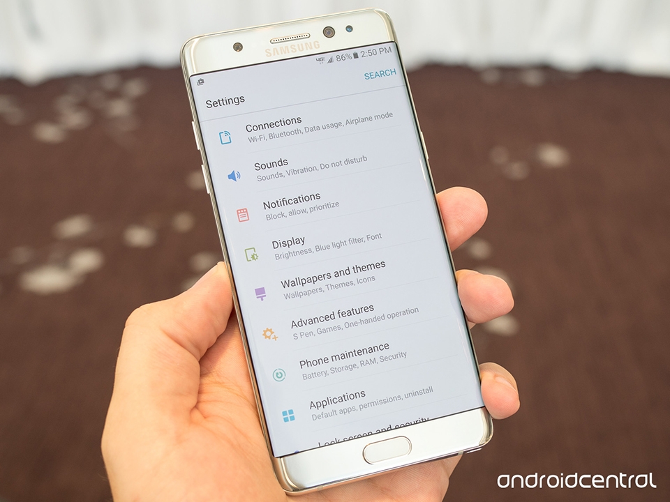 Hình ảnh 4 màu thực tế của Samsung Galaxy Note 7 mới ra mắt