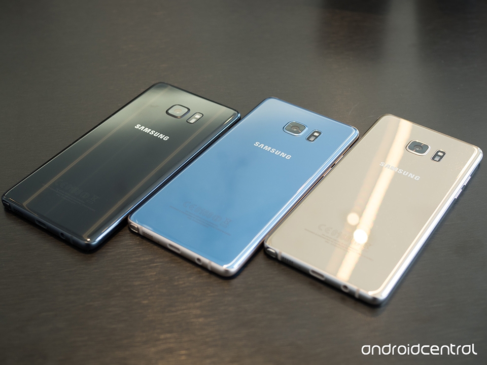 Hình ảnh 4 màu thực tế của Samsung Galaxy Note 7 mới ra mắt