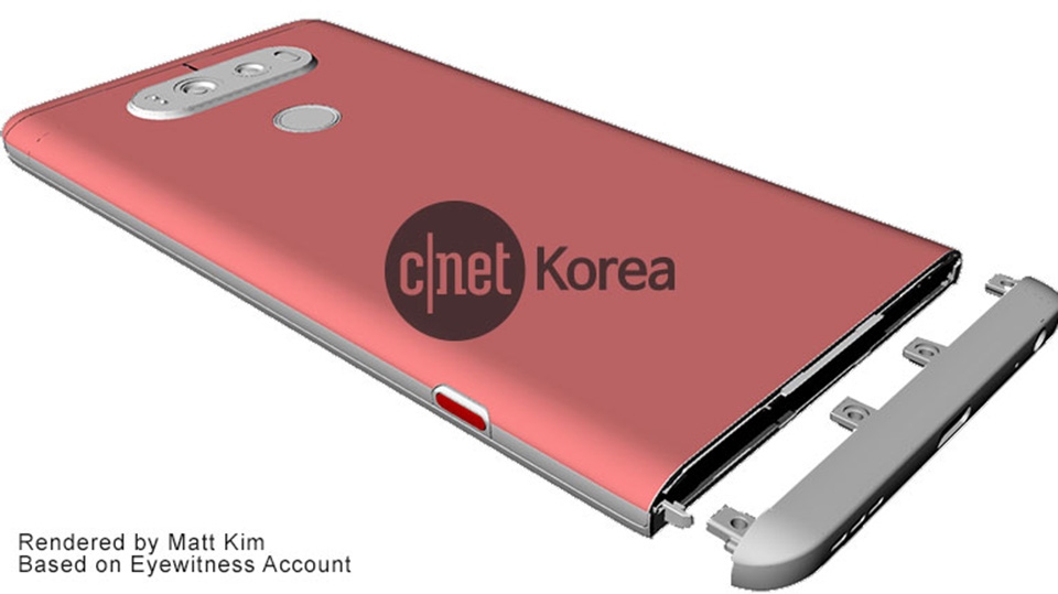 LG V20 lộ ảnh thật, tháo lắp cạnh đáy và nửa mặt lưng, cụm camera kép tương tự G5