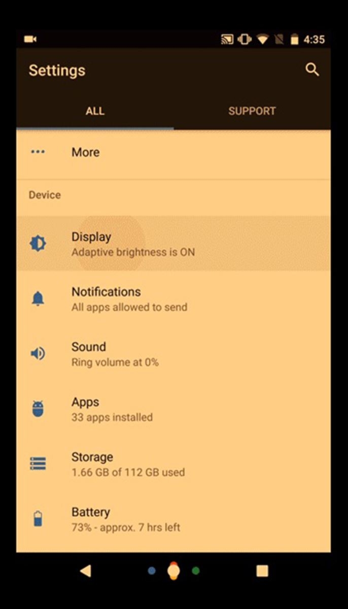 Nexus mới có chế độ màn hình vàng Night Light, nhấp đúp để xem thông báo Nexus mới có chế độ màn hình vàng Night Light, nhấp đúp để xem thông báo