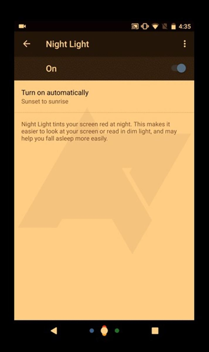 Nexus mới có chế độ màn hình vàng Night Light, nhấp đúp để xem thông báo Nexus mới có chế độ màn hình vàng Night Light, nhấp đúp để xem thông báo