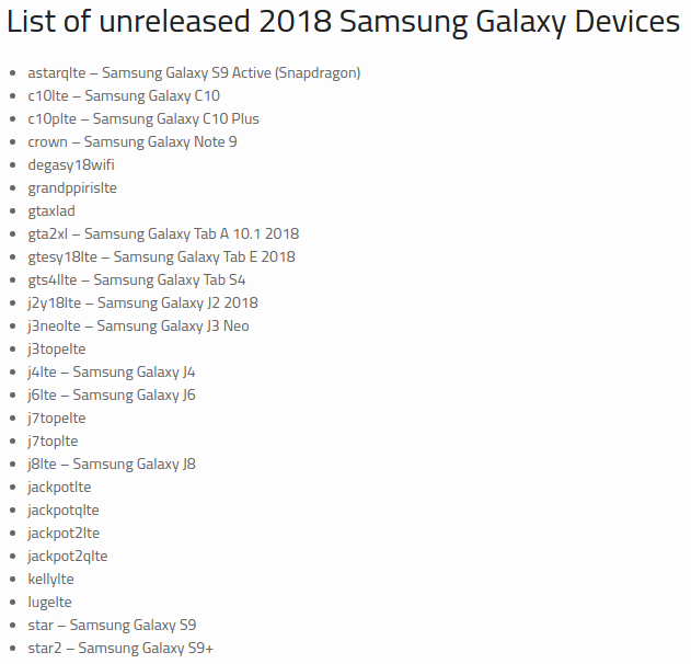 Danh sách smartphone Samsung sẽ ra mắt trong năm 2018 2