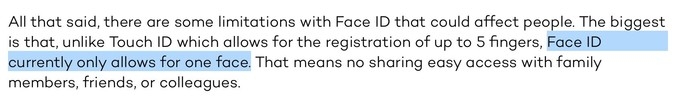 Face ID của iPhone X chỉ nhận được... 1 khuôn mặt! 2 Face ID của iPhone X chỉ nhận được... 1 khuôn mặt! 2