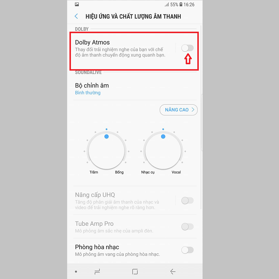 Bật tính năng Dolby Atmos trên Galaxy S9 3