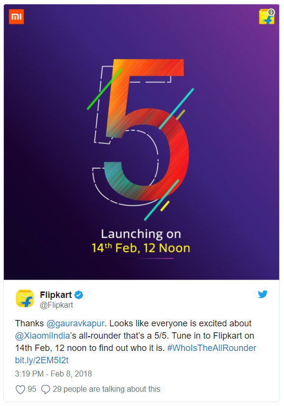 Xiaomi Redmi Note 5 sẽ được ra mắt vào ngày 14/2 tại Ấn Độ