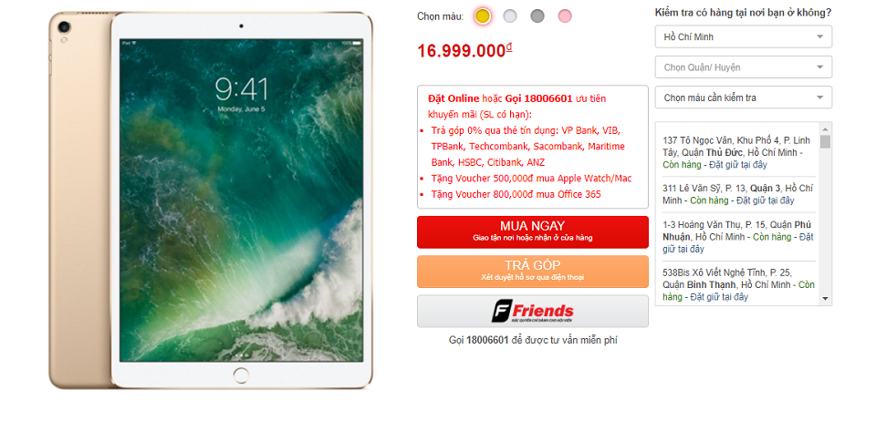3 ưu đãi triệu người mê khi sở hữu iPad Pro 2017 tại FPTShop