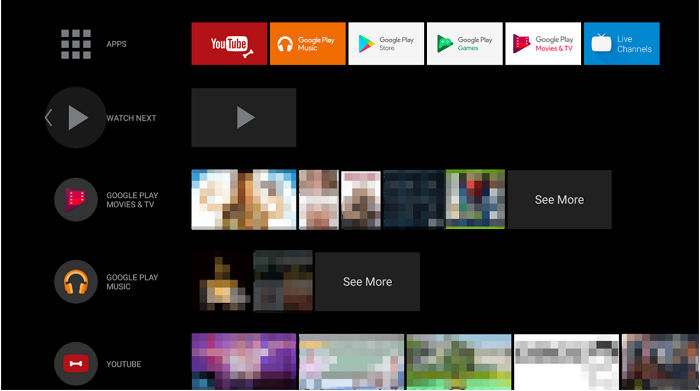 Laucher Android TV mới