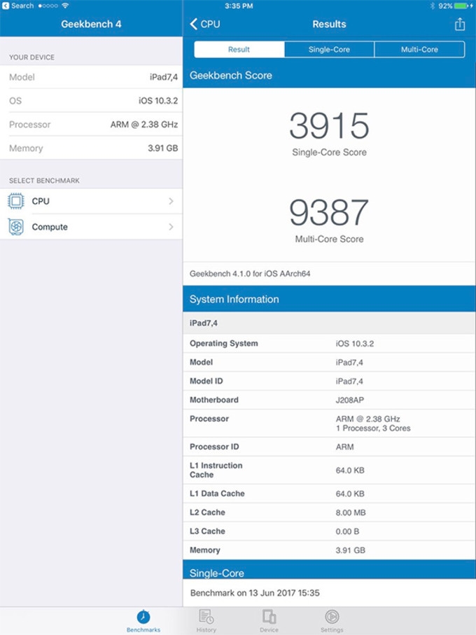 iPad Pro 2017 có dung lượng RAM lên đến 4GB