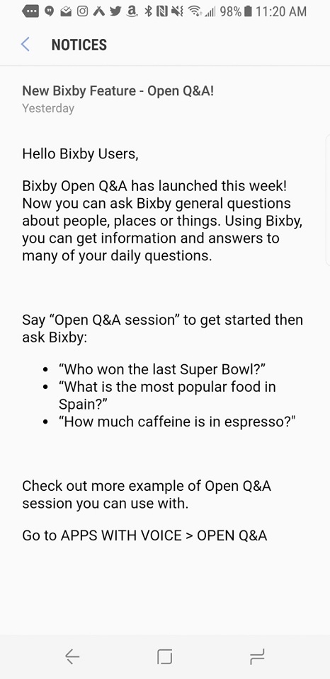 Bixby cập nhật tính năng mới