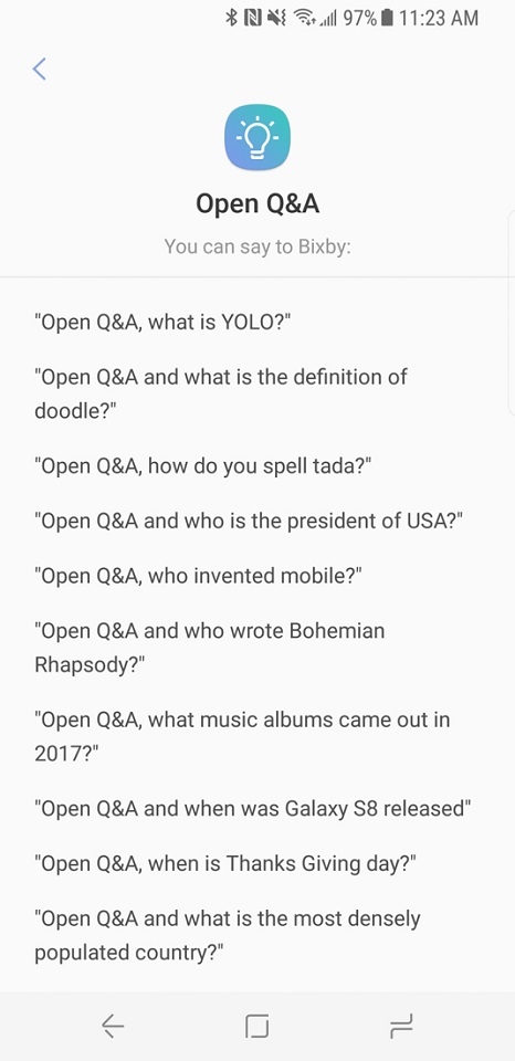 Bixby cập nhật tính năng mới Q&A