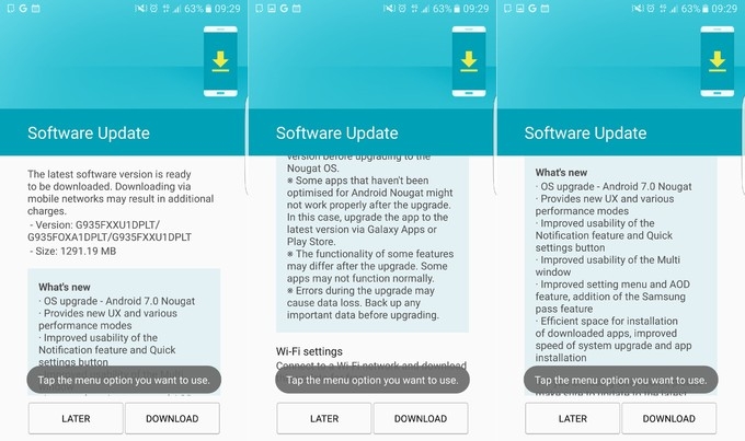 Samsung tung bản nâng cấp Android Nougat mới cho S7 và S7 Edge Samsung tung bản nâng cấp Android Nougat mới cho S7 và S7 Edge