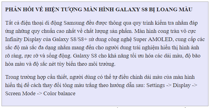 Thông báo của Samsung Việt Nam Thông báo của Samsung Việt Nam