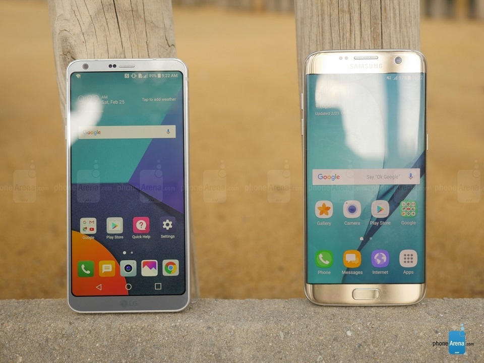 So sánh thiết kế LG G6 và Galaxy S7 Edge