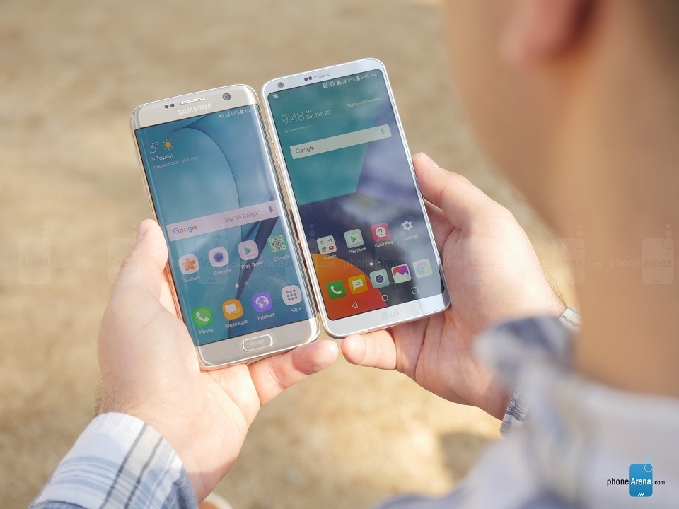 So sánh màn hình LG G6 và Galaxy S7 Edge