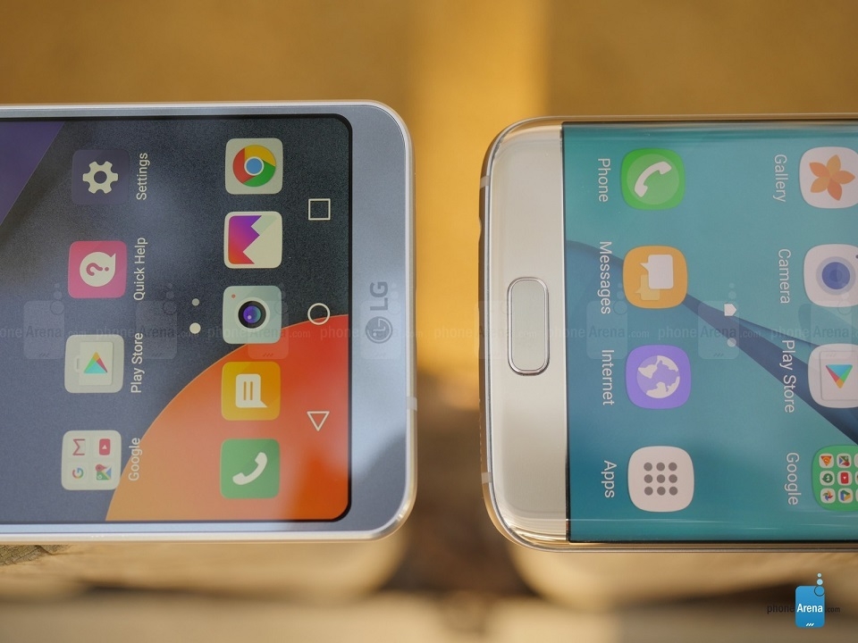 So sánh giao diện LG G6 và Galaxy S7 Edge