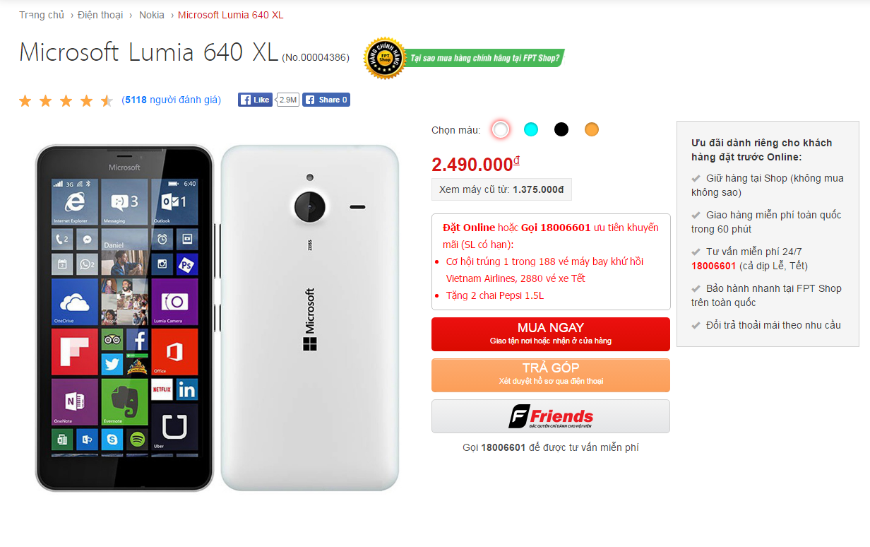 Lumia 640XL giảm giá Shock Lumia 640XL giảm giá Shock