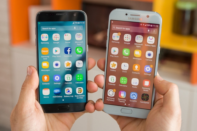 So sánh màn hình Galaxy A5 (2017) và Galaxy S7