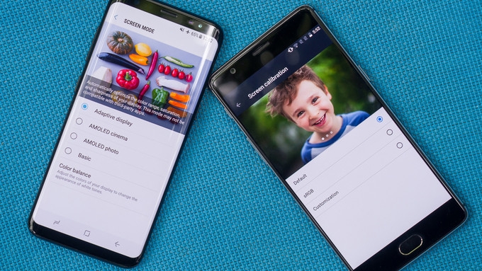 So sánh màn hình OnePlus 3T và Galaxy S8 So sánh màn hình OnePlus 3T và Galaxy S8