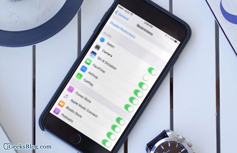 Vô hiệu hóa camera trên màn hình khóa trên iOS 10 Vô hiệu hóa camera trên màn hình khóa trên iOS 10