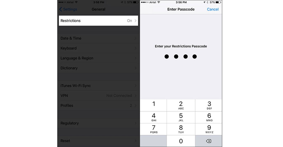 Hướng dẫn vô hiệu hóa camera ở màn hình khóa trên iOS 10 Hướng dẫn vô hiệu hóa camera ở màn hình khóa trên iOS 10