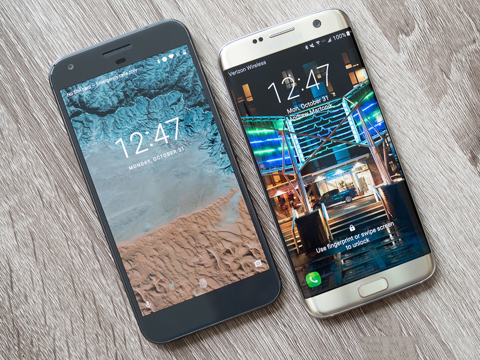 Samsung Galaxy S7 edge và Google Pixel XL