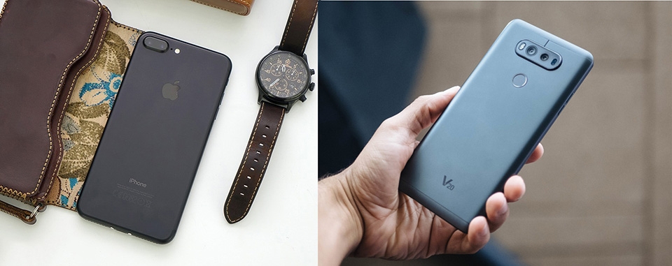 Apple iPhone 7 Plus và LG V20 Apple iPhone 7 Plus và LG V20