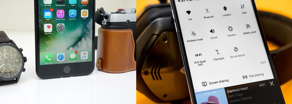 Apple iPhone 7 Plus và LG V20 Apple iPhone 7 Plus và LG V20