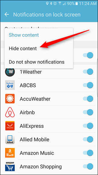 Cách ẩn thông báo nhạy cảm trên màn hình khóa các máy Android
