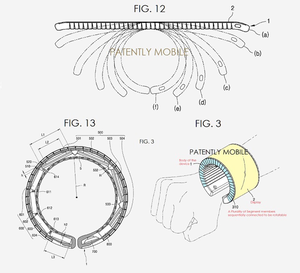 Smartwatch Samsung trong tương lai có thể gập lại