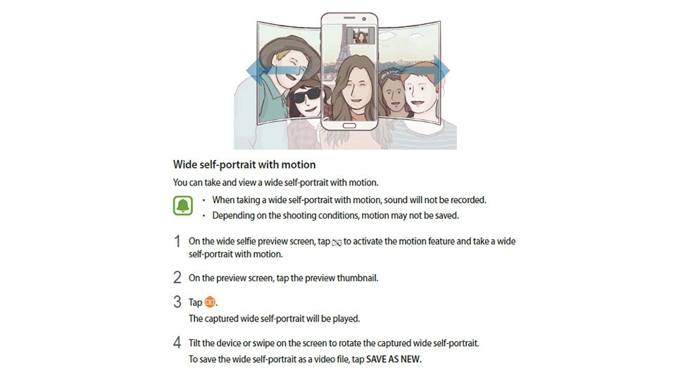 Selfie góc rộng với chuyển động chậm