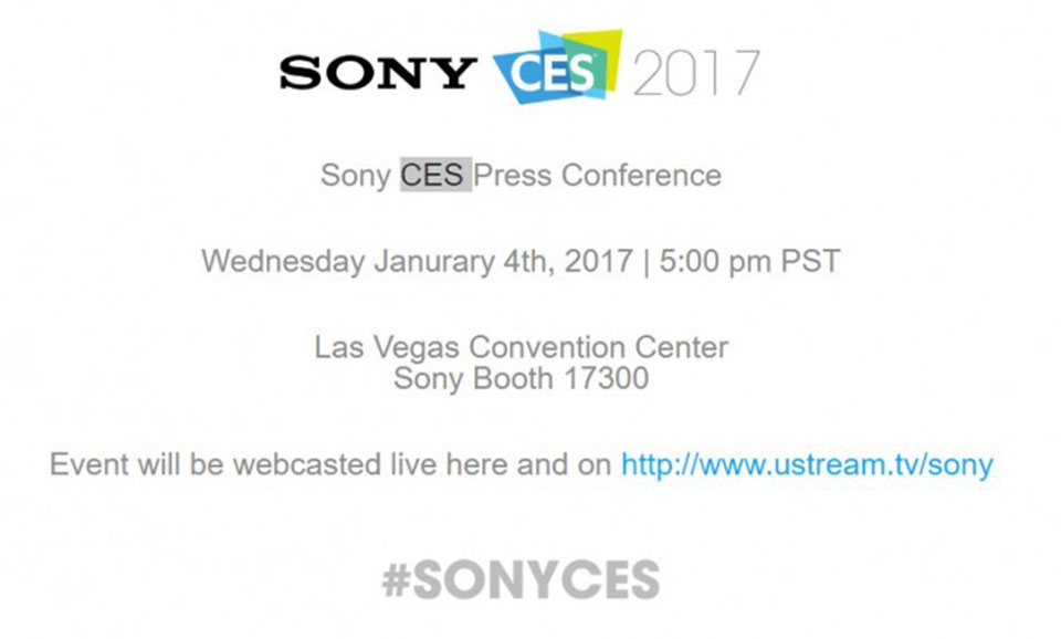 Sony đăng lộ trình họp báo của công ty tại CES 2017