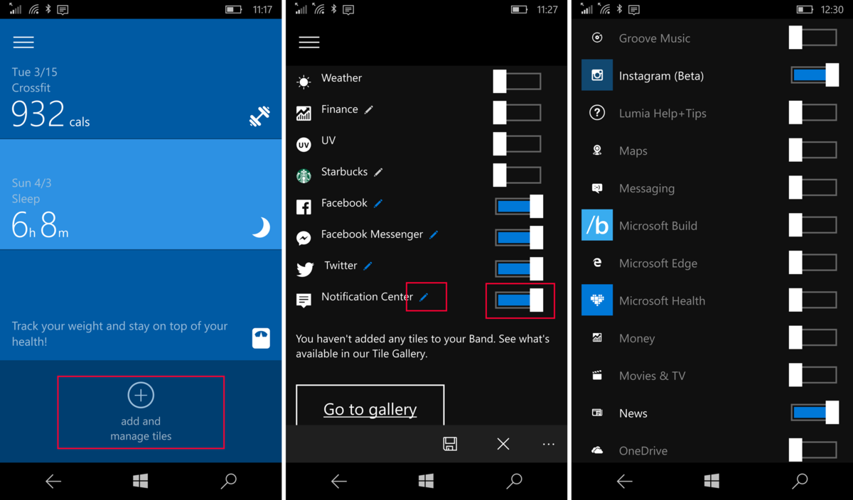 Hướng dẫn tuỳ chỉnh các thông báo ứng dụng trên Microsoft Band 2 Hướng dẫn tuỳ chỉnh các thông báo ứng dụng trên Microsoft Band 2
