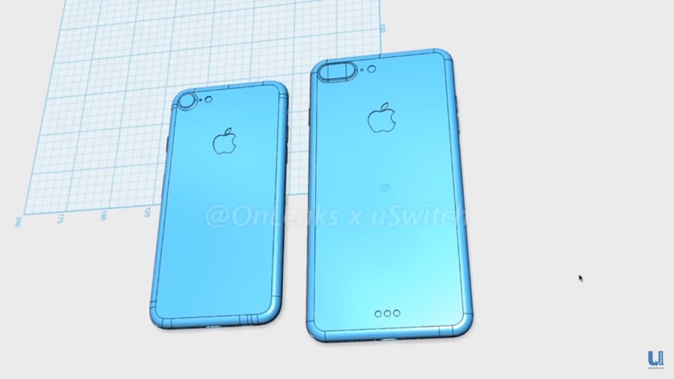 Cận cảnh thiết kế iPhone 7 và iPhone 7 Plus qua video mô hình 3D