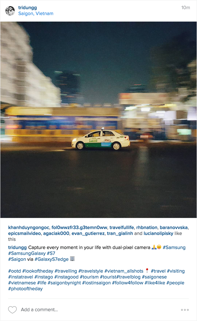 Chiêm ngưỡng loạt ảnh chụp bằng Galaxy S7 trên Instagram