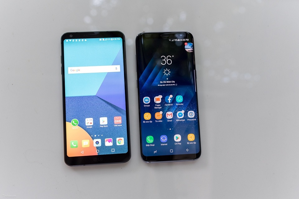 Chiêm ngưỡng loạt ảnh so sánh thiết kế LG G6 và Galaxy S8 2
