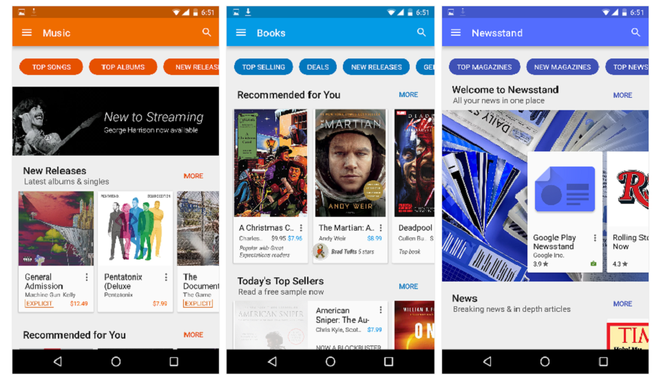 Google Play cập nhật giao diện mới 2