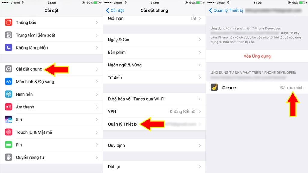 Cách cài đặt và sử dụng iCleaner Pro trên iOS 10 không cần Jailbreak