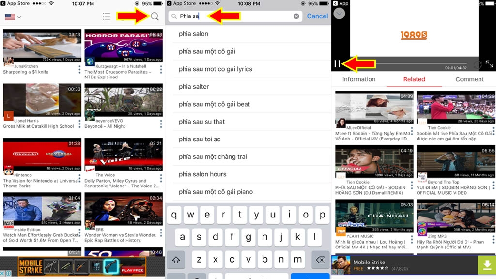 Cách 1: Sử dụng ứng dụng Tube Master thay thế cho ứng dụng Youtube