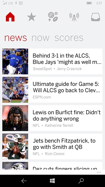 ứng dụng thể thao ESPN 1