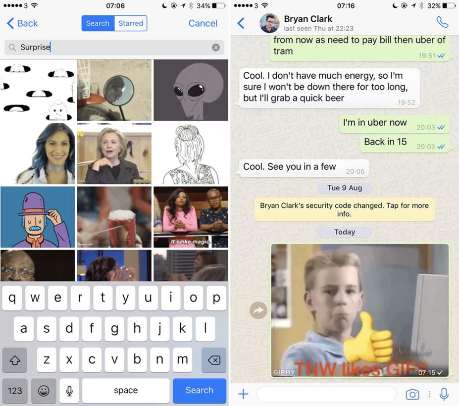 Người dùng iOS đã có thể gửi ảnh động GIF bằng WhapsApp
